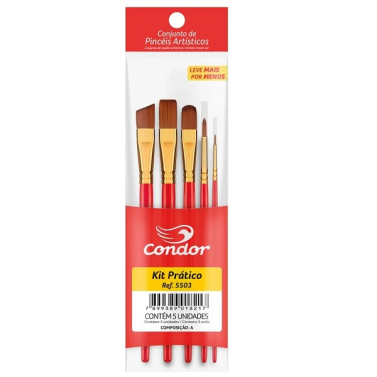 Kit Pincel Sintético C/5 5503 Condor